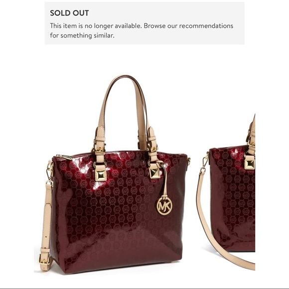 Michael Kors Handbags - Gorgeous Red/Burgundy Large Michael Kors Purse